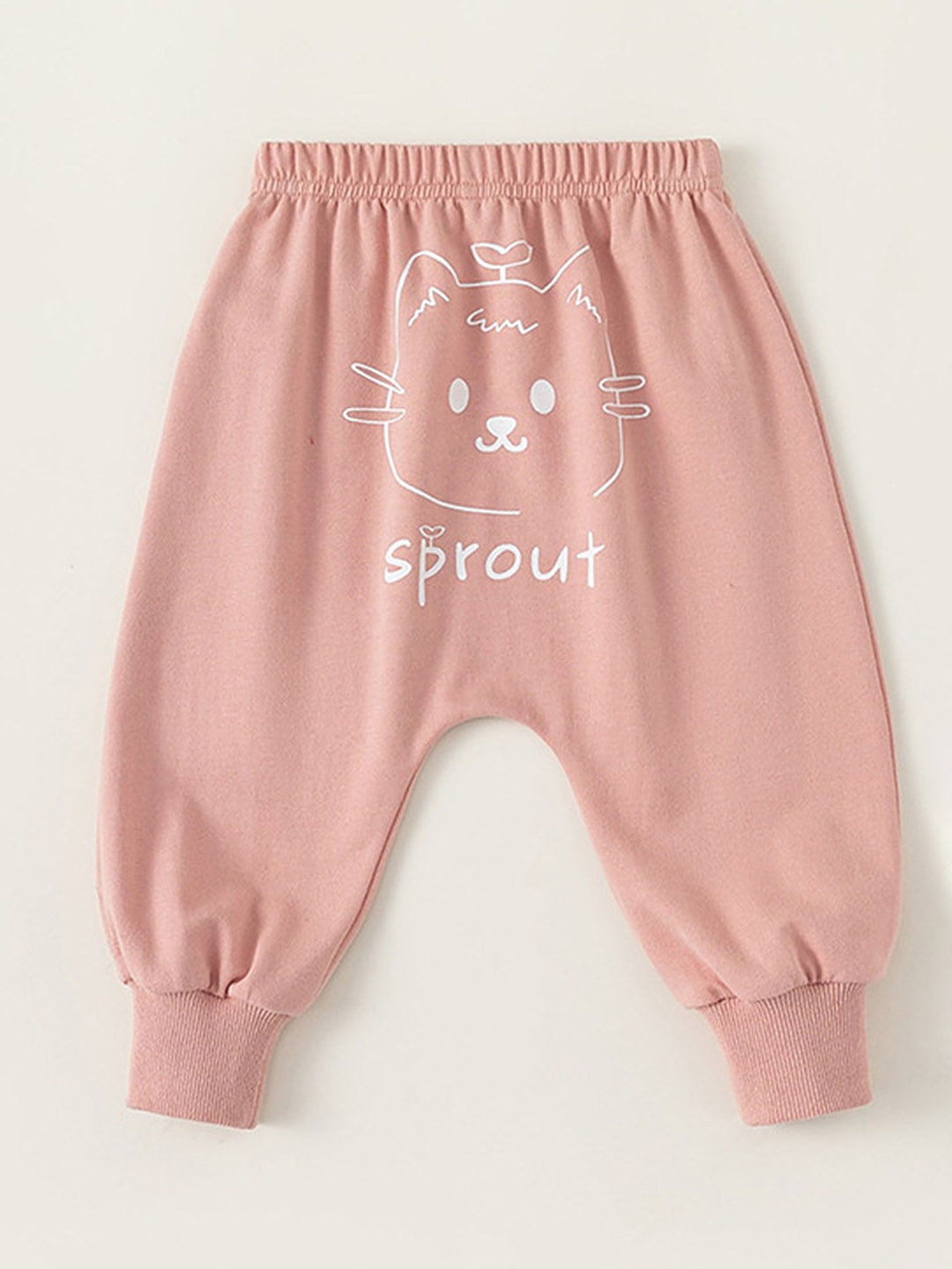 

LULU & SKY Unisex Kids Tapered Fit High-Rise Joggers Trousers, Pink