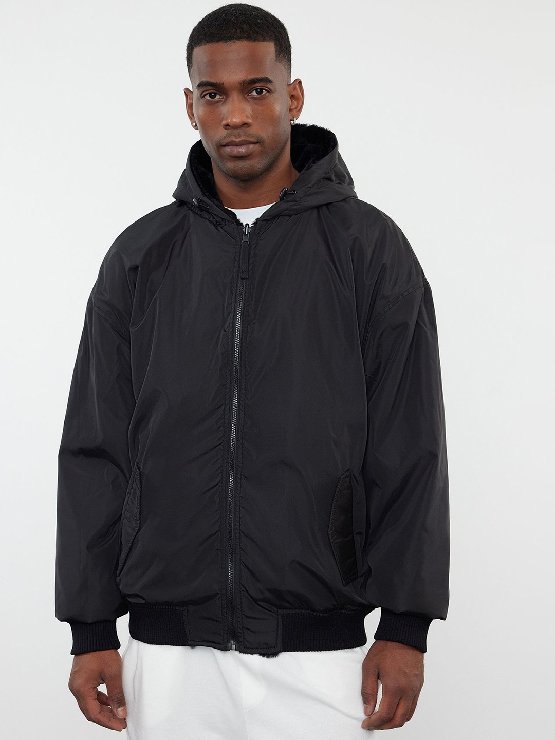 

Trendyol Hooded Bomber Jacket, Black