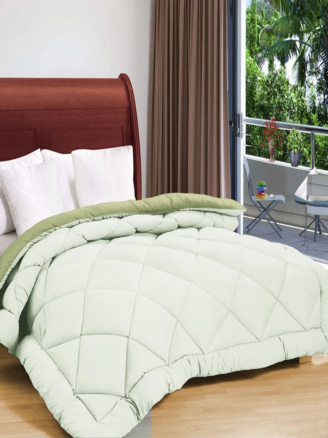 

bsb home Green Microfiber AC Room 210 GSM Double Bed Comforter