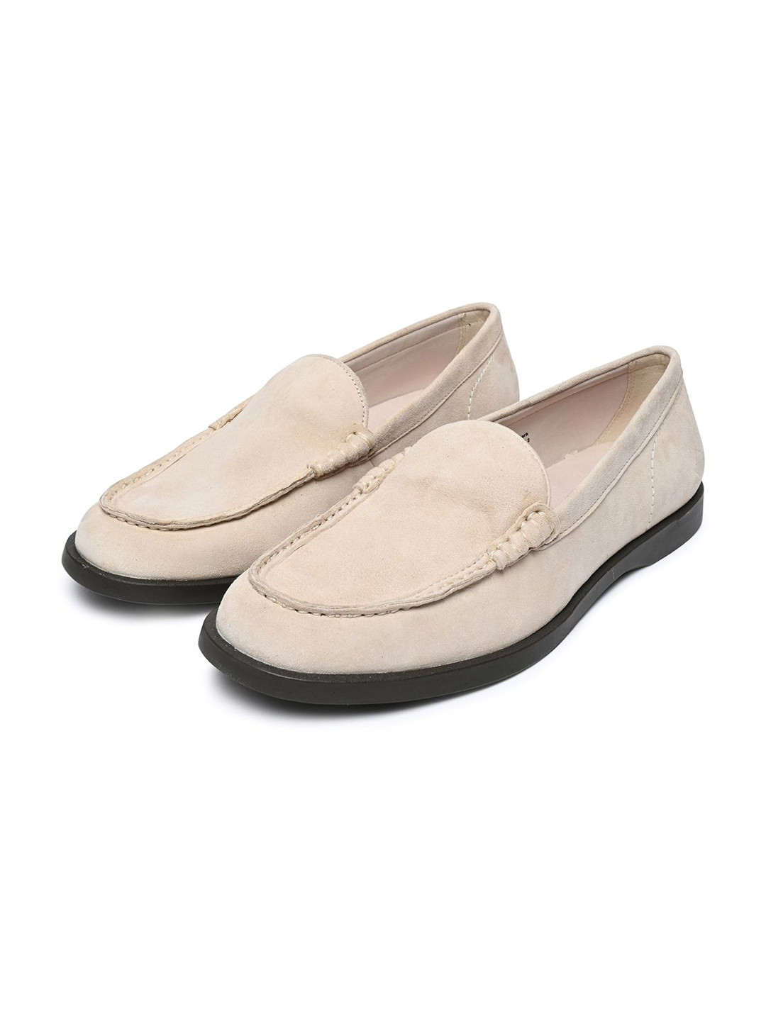 

ALDO Men Leather Round Toe Loafers, Grey