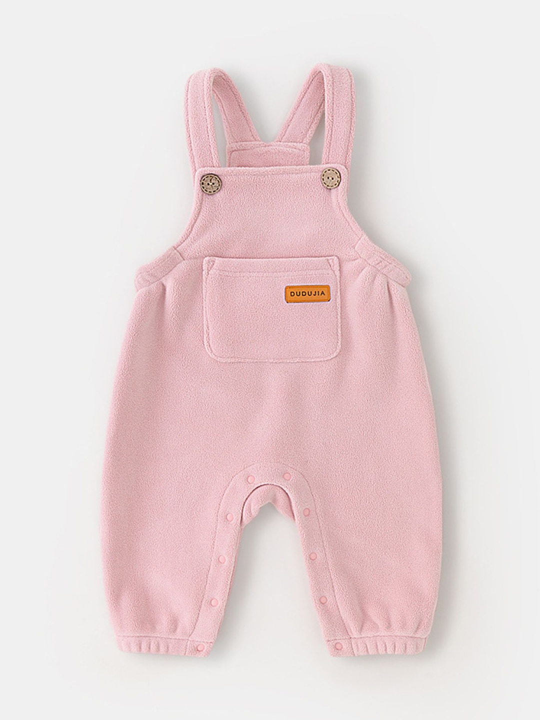 

LULU & SKY Girls Self-Design Dungaree, Pink