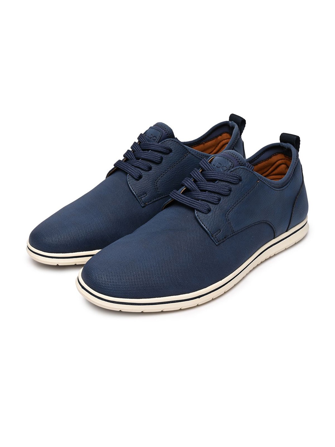 

ALDO Men Round Toe Lace-Ups Sneakers, Navy blue