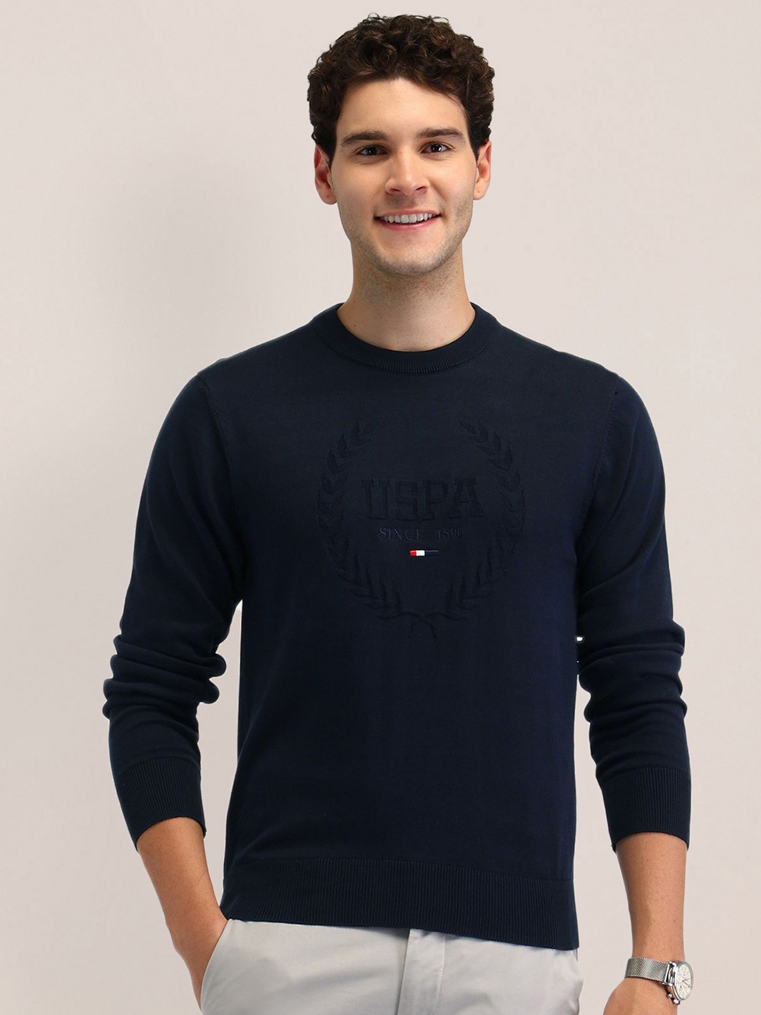 

U.S. Polo Assn. Men Printed Pullover, Blue