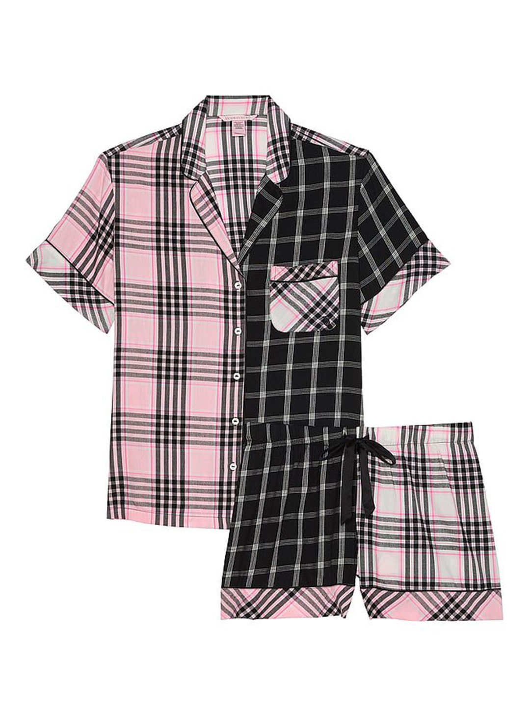 

Victoria's Secret Women Checked Night suit, Pink