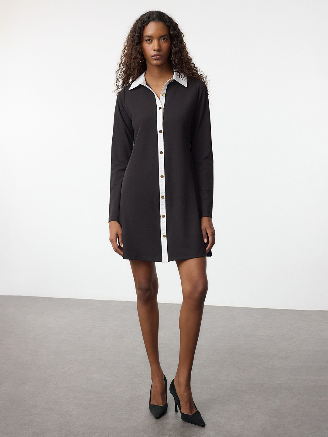 

Trendyol Colourblocked Shirt Dress, Na