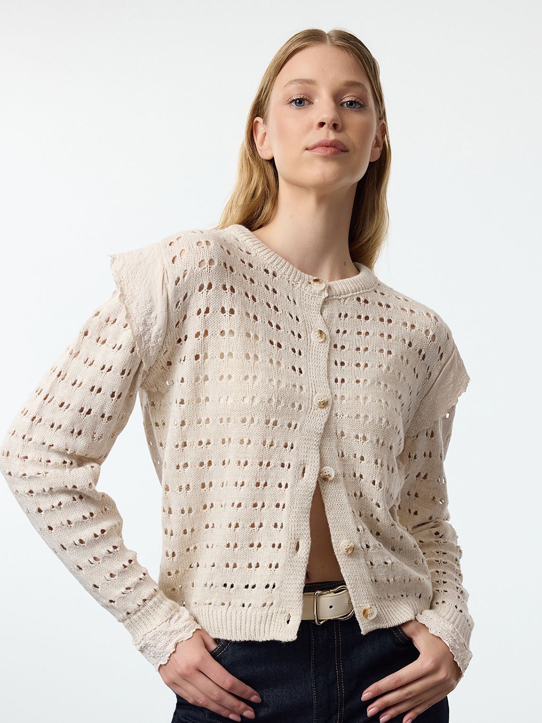 

Trendyol Women Cardigan, Cream