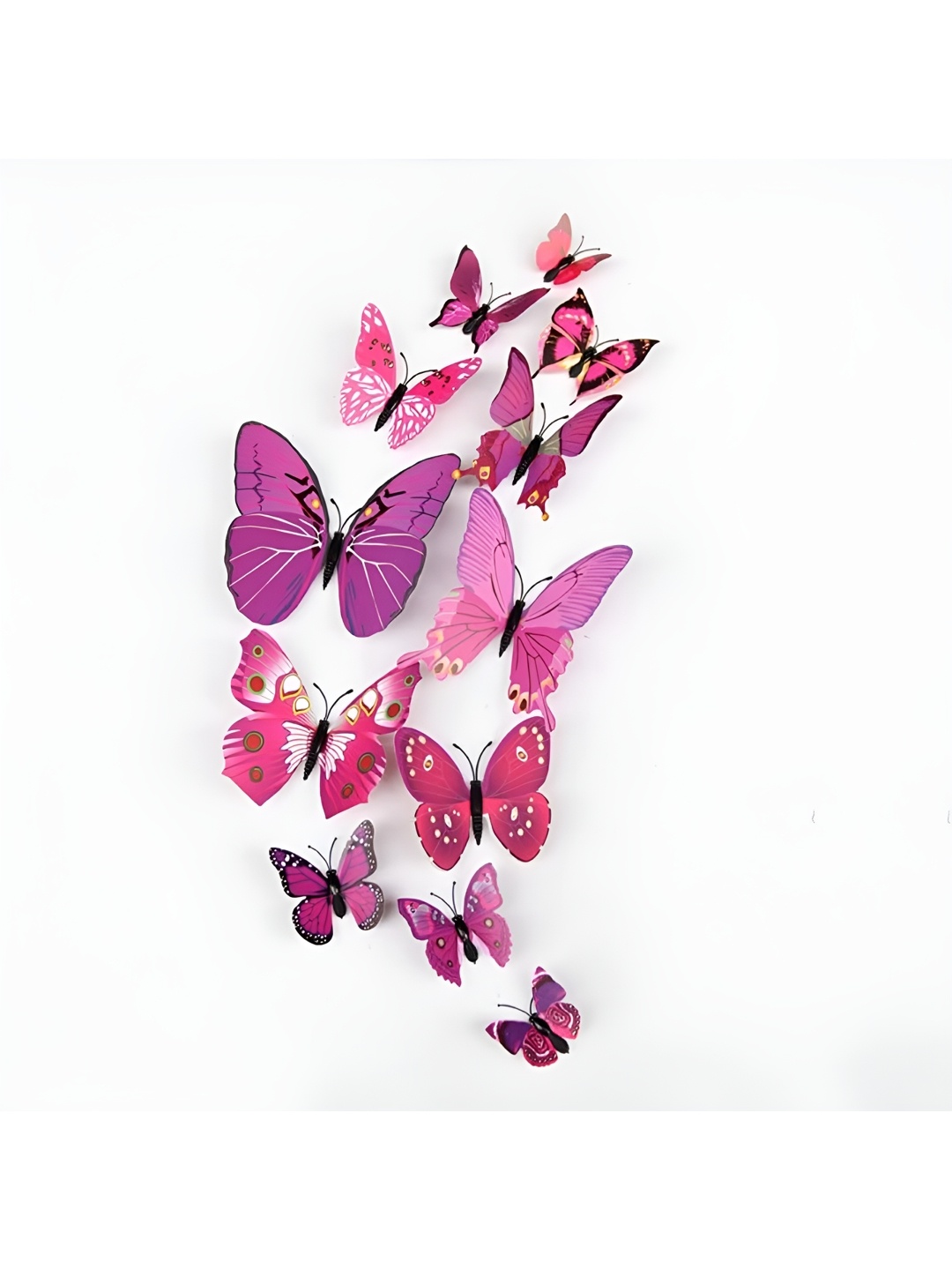 

Asian Royal Purple & Pink 12 Pieces 3D Butterfly Wall Stickers