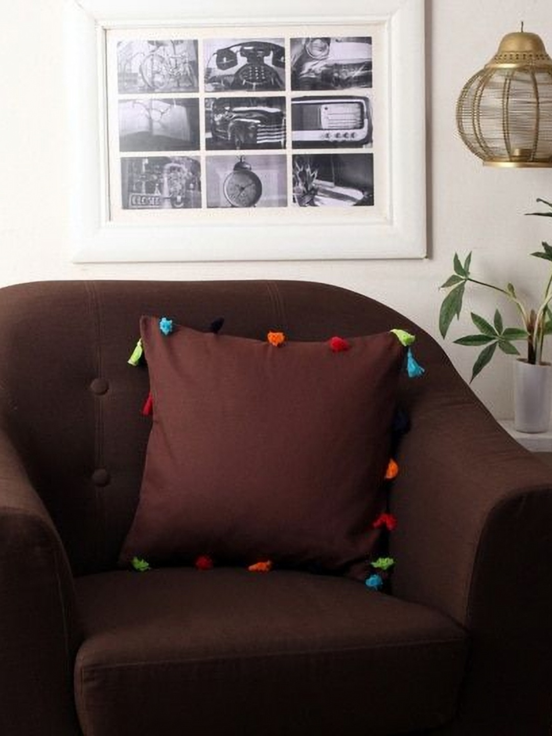 

Lushomes Brown Square Cushion Covers
