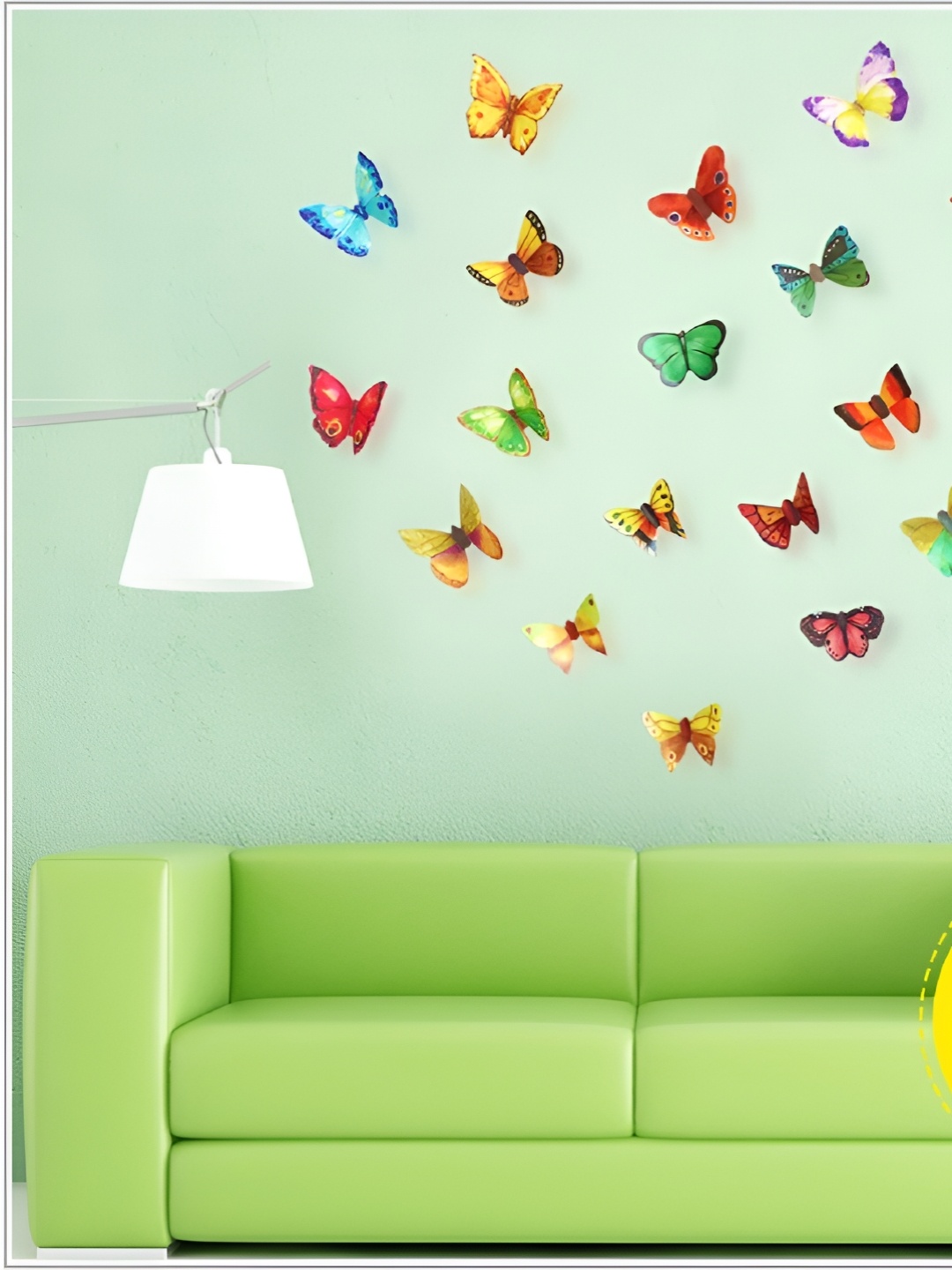 

Asian royal Red & Blue Printed Waterproof Wall Stickers