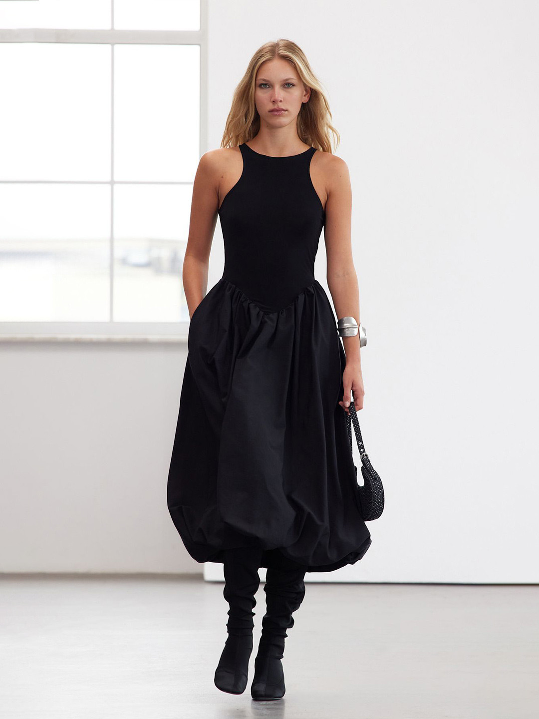 

Trendyol A-Line Midi Dress, Na