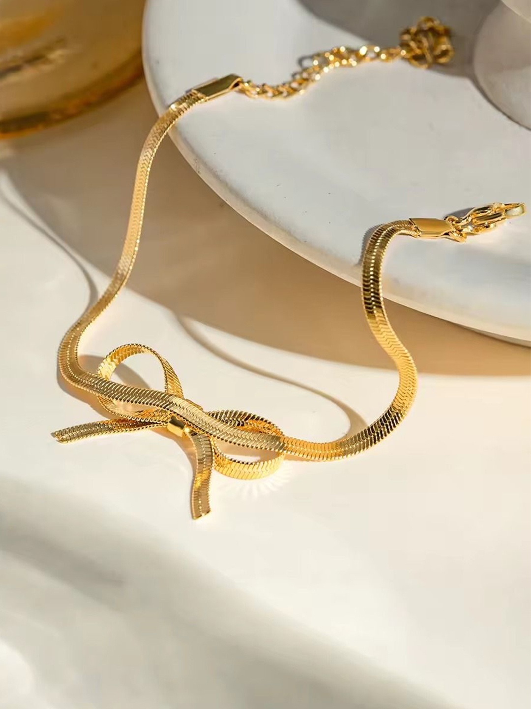 

DIVASTRI Gold-Plated Stainless Steel Anti Tarnish Wraparound Bracelet