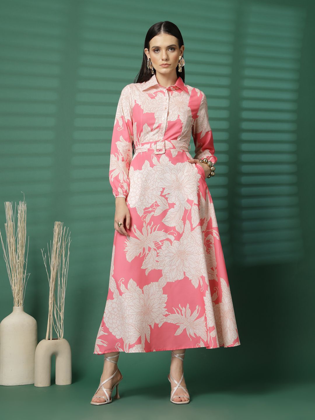 

MOSTUNIQUE BY KASSUALLY Floral Print Maxi Dress, Pink