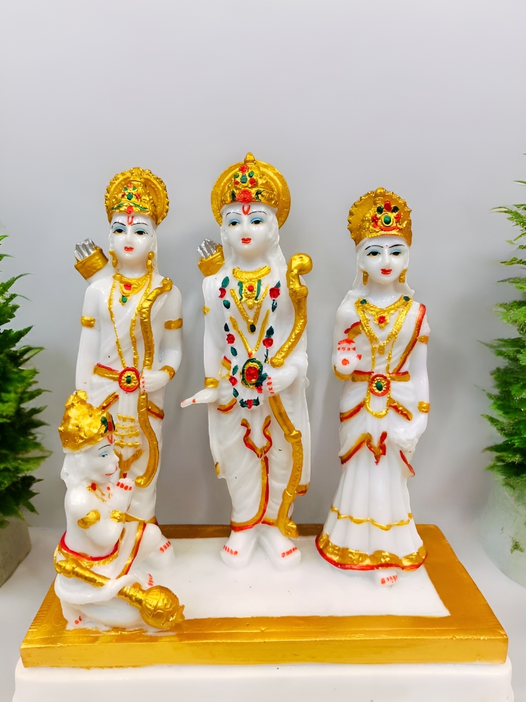 

Sankalan Creations Figurines Ram Darbar Showpiece, White