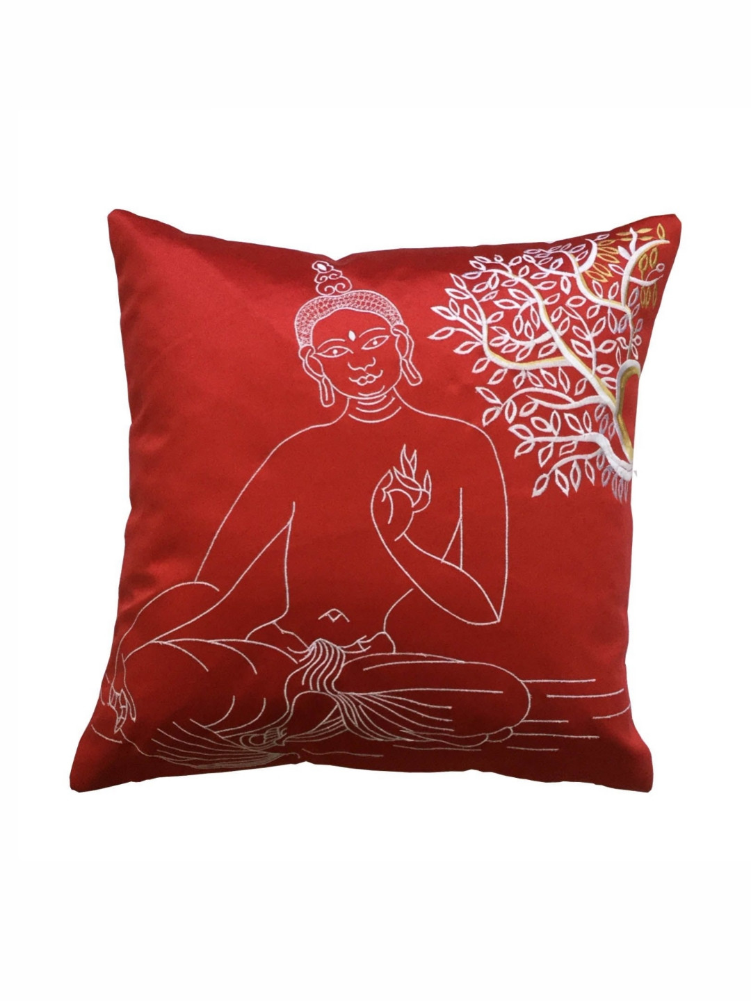 

Lushomes Red & White Square Printed Cushion Covers