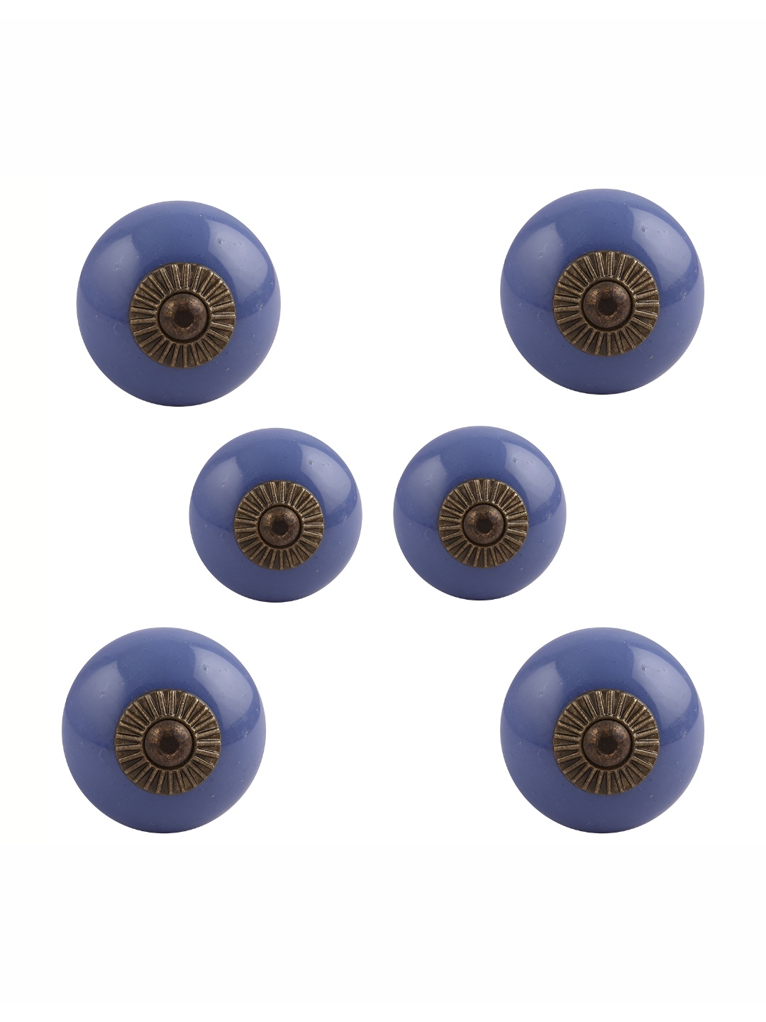 

Indianshelf 6-Pcs Blue Ceramic Knobs