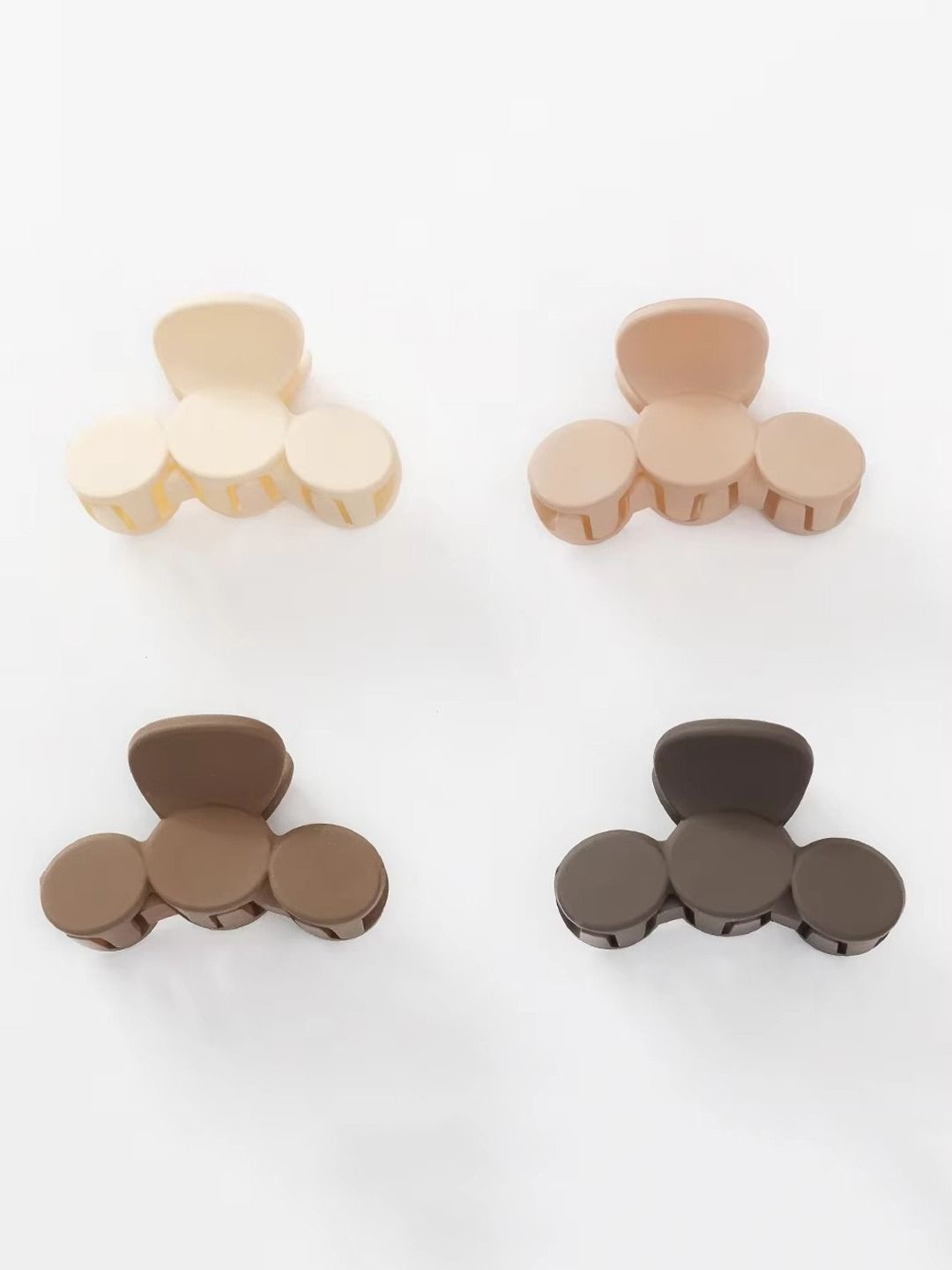 

VAGHBHATT Women Set of 4 Claw Clip, Brown