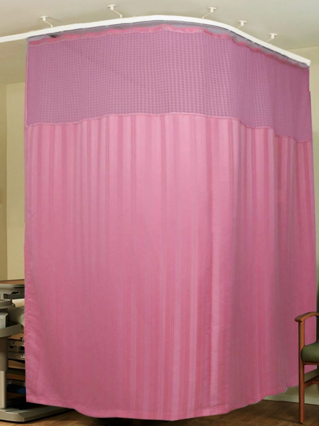 

Lushomes Pink Long Door Partition Curtains