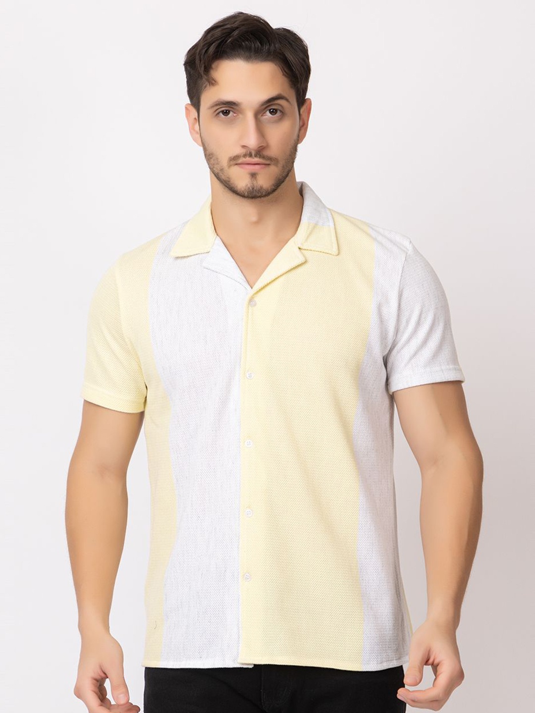 

ARIIX Men Opaque Colourblocked Casual Shirt, White