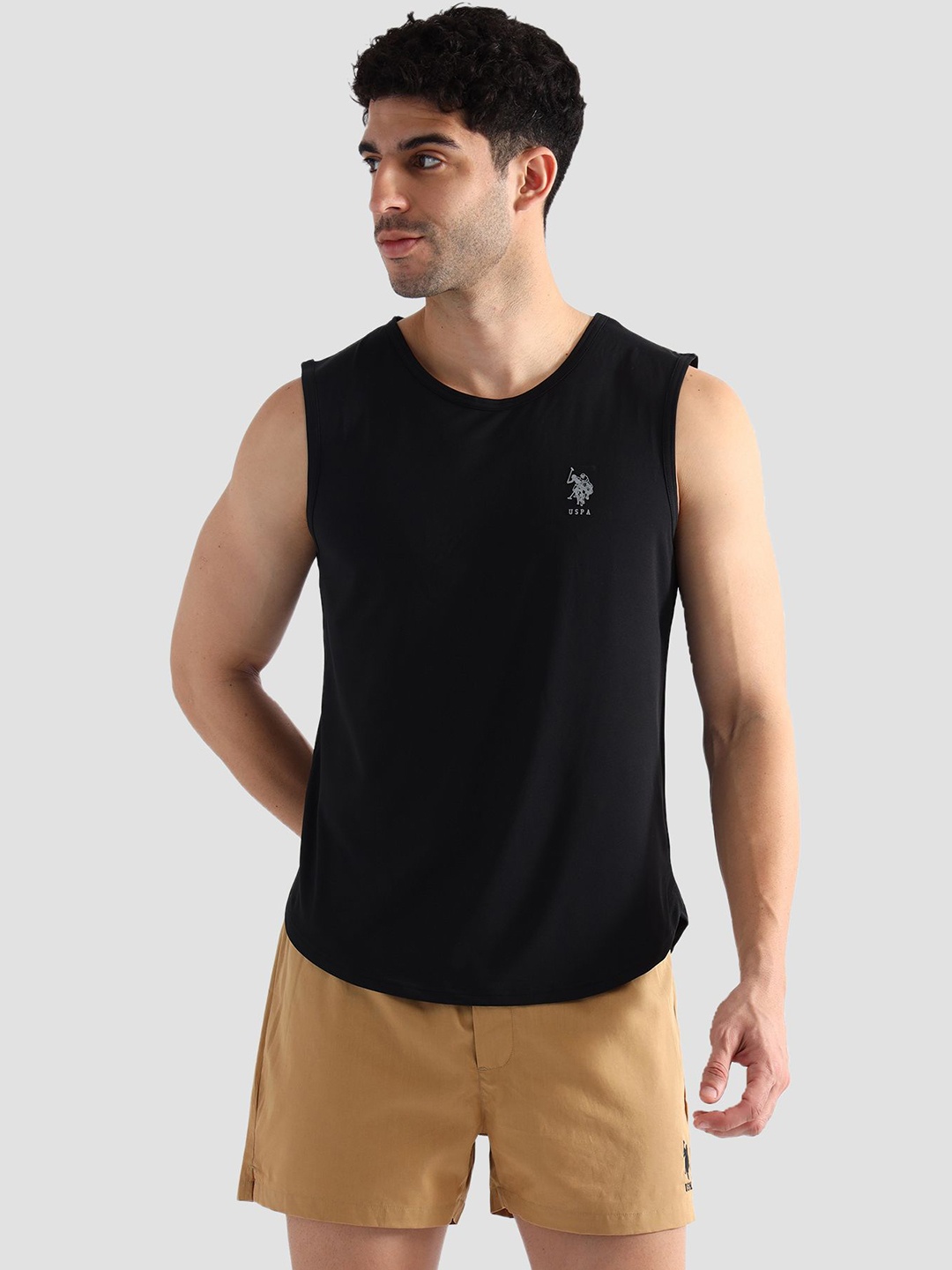 

U.S. Polo Assn. Round Neck Innerwear VestsOEV07-002-PL, Black