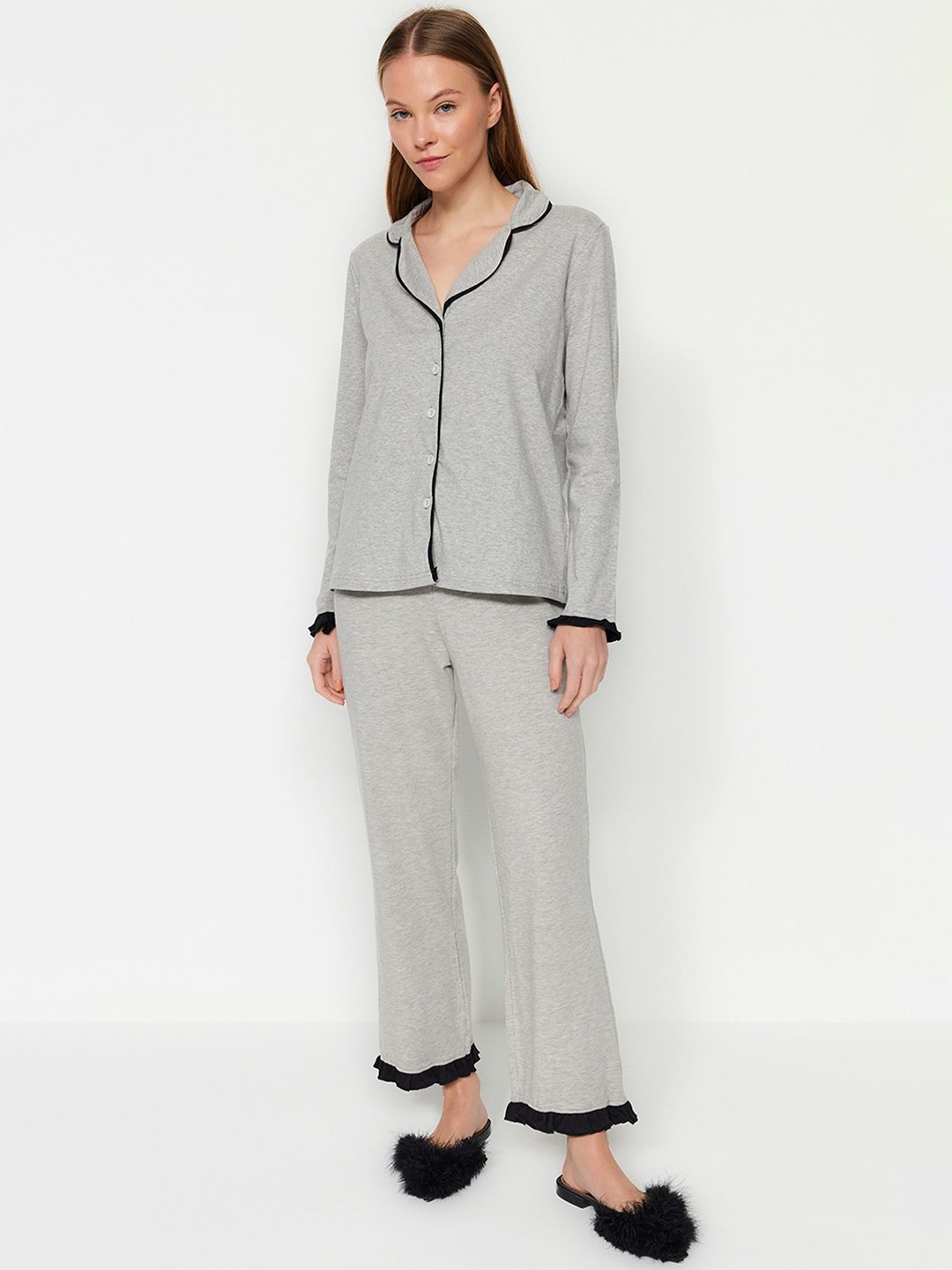 

Trendyol Women Night suit, Grey