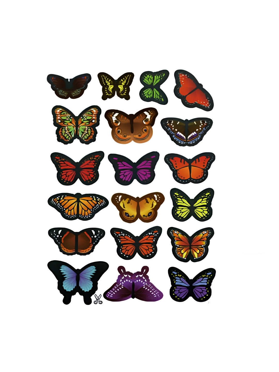 

Asian royal Set Of 19 Red & Purple Butterfly Wall Stickers