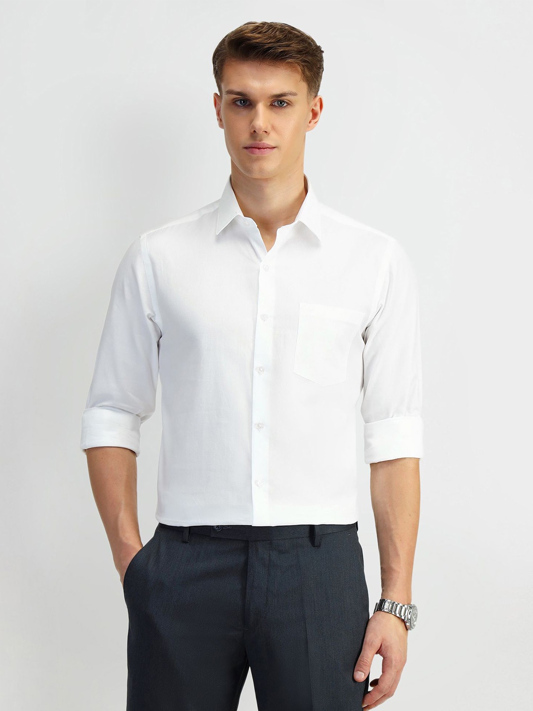 

Arrow Men Smart Slim Fit Opaque Formal Shirt, White