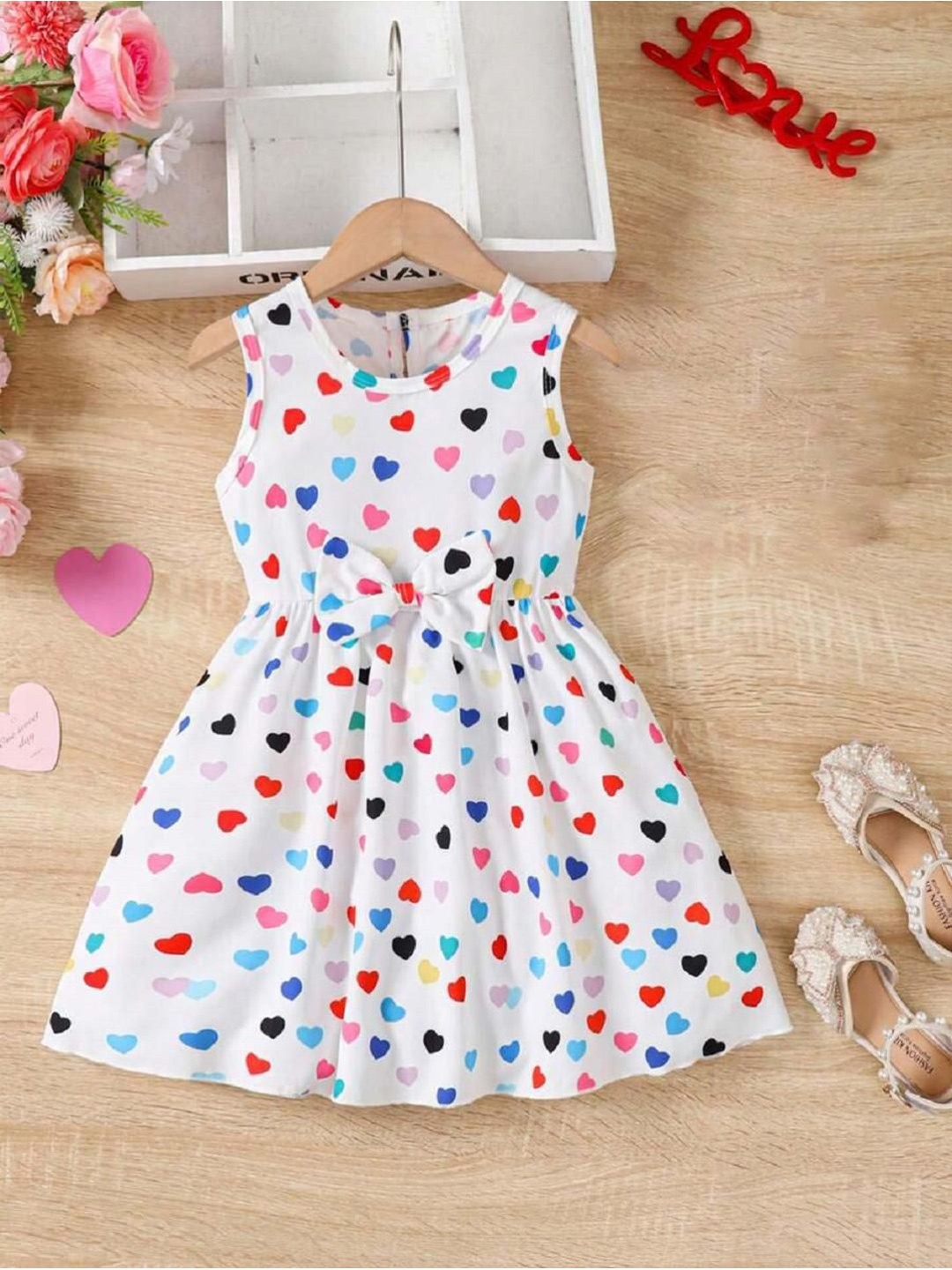 

Miss & Chief Polka Dot Print Fit & Flare Dress, Multi