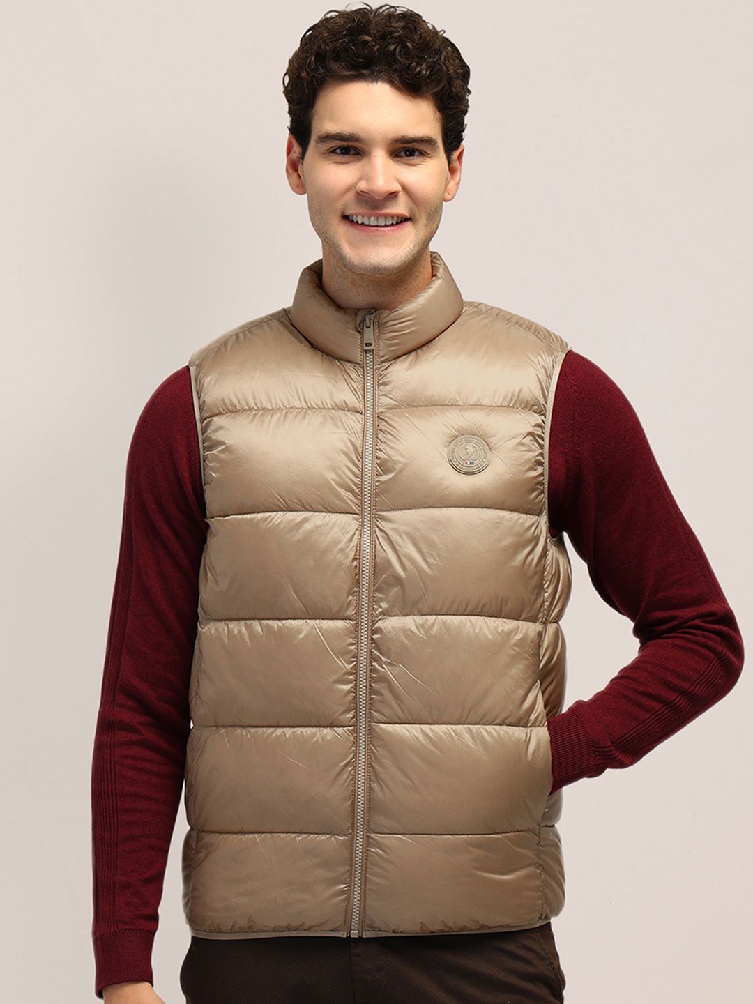 

U.S. Polo Assn. Men Brand Logo Padded Jacket, Brown