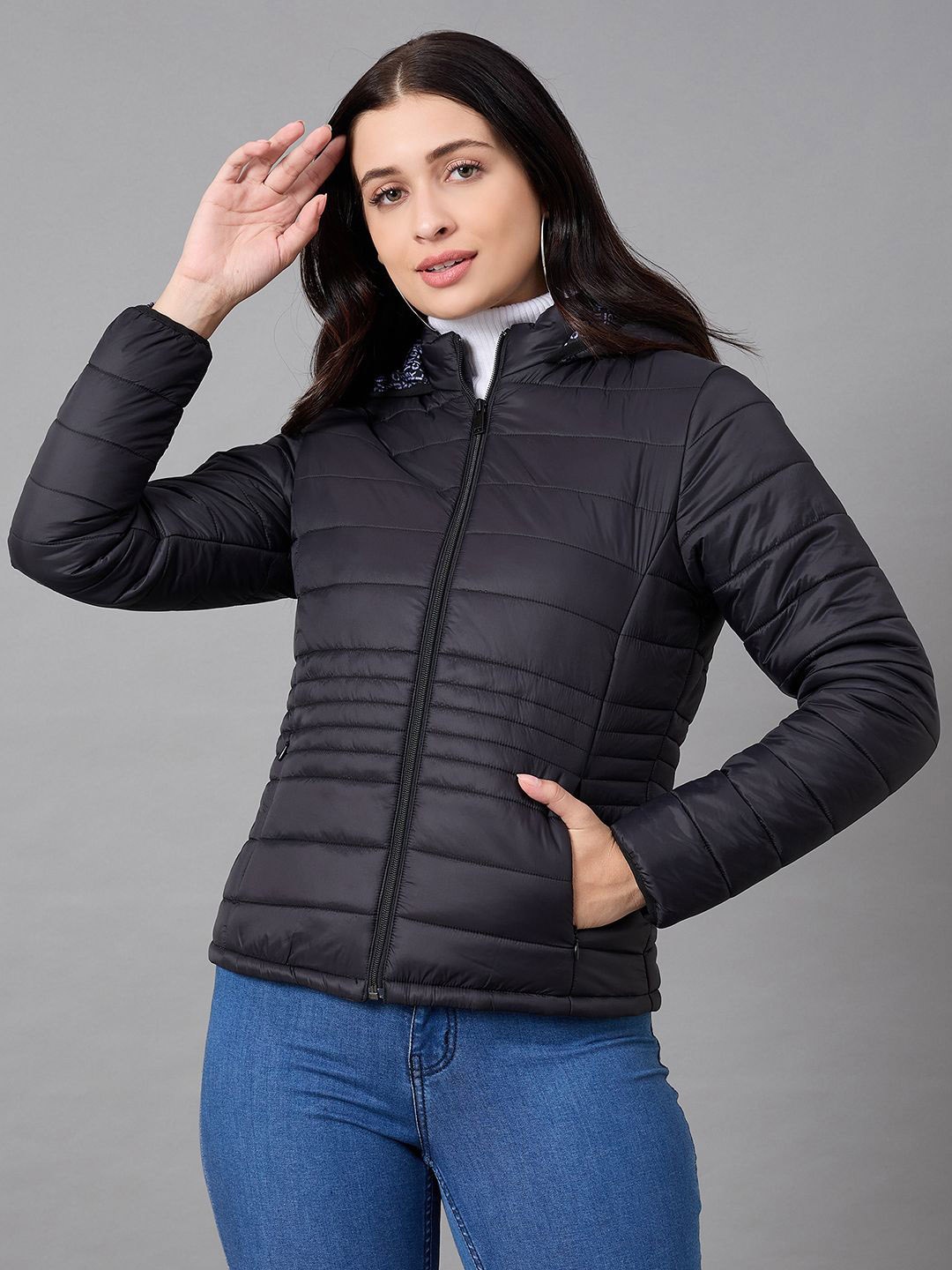 

Club York Women Lightweight Quilted Jacket, Black