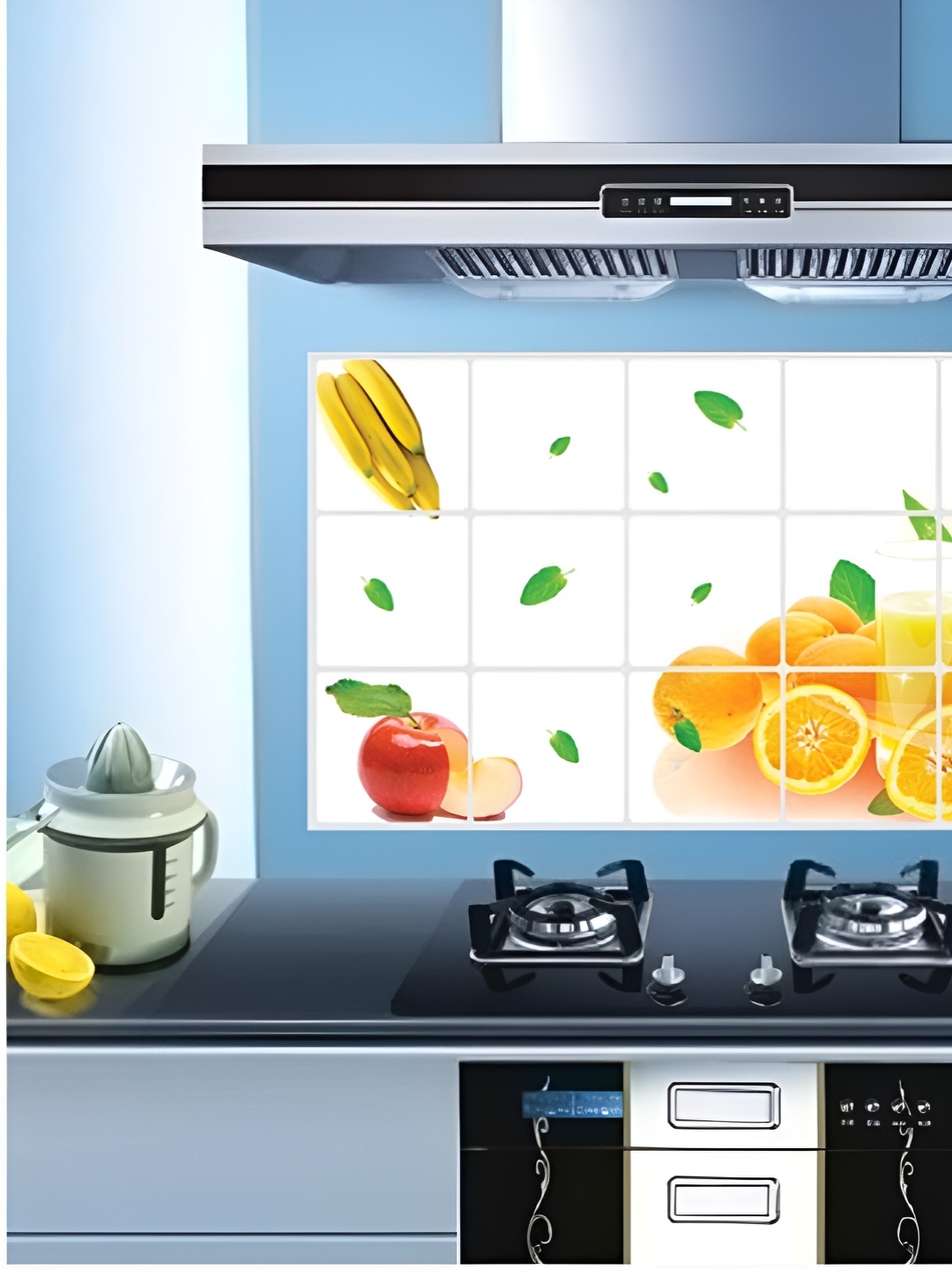 

Asian royal White & Yellow Printed Water Proof Wall Sticker