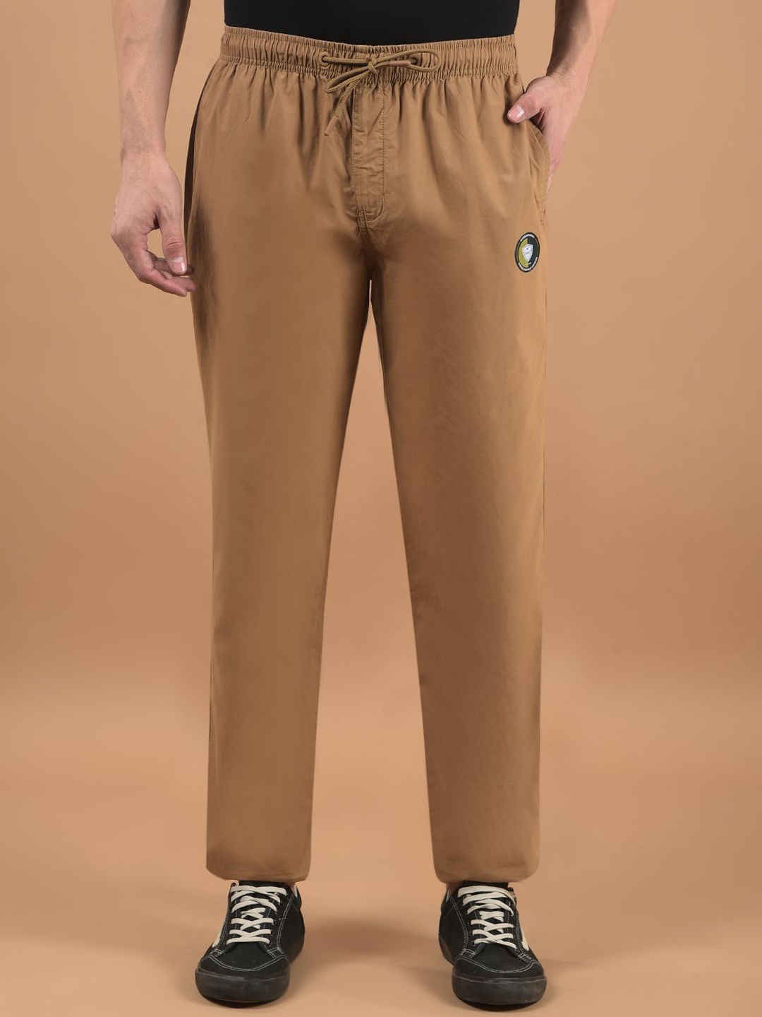 

Cantabil Men Cotton Regular-Fit Track Pants, Brown
