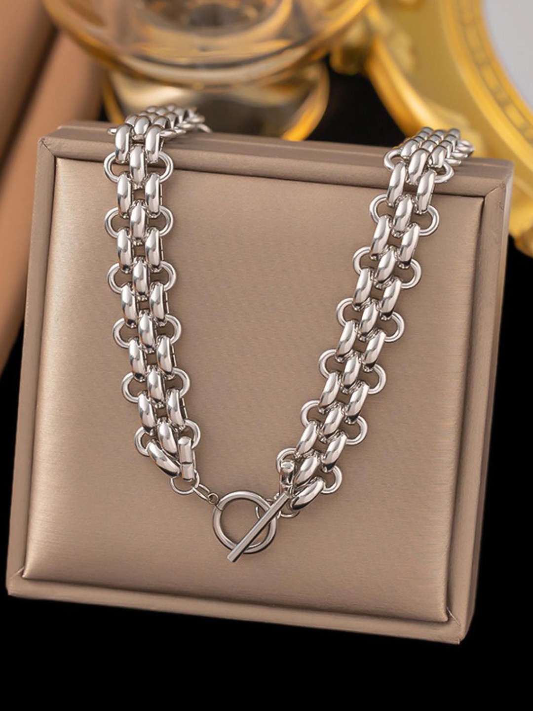 

MYKI Silver-Plated Telegenic Stainless Steel Minimal Chain