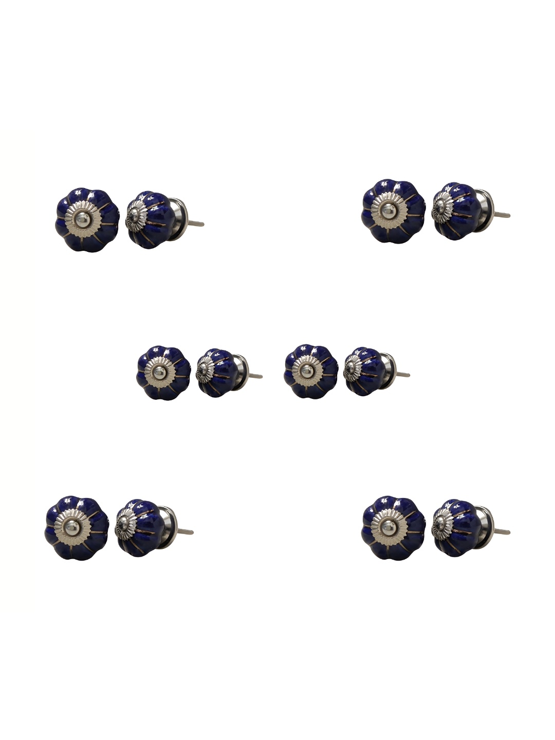 

Indianshelf Blue 6 Pieces Printed Ceramic Knobs