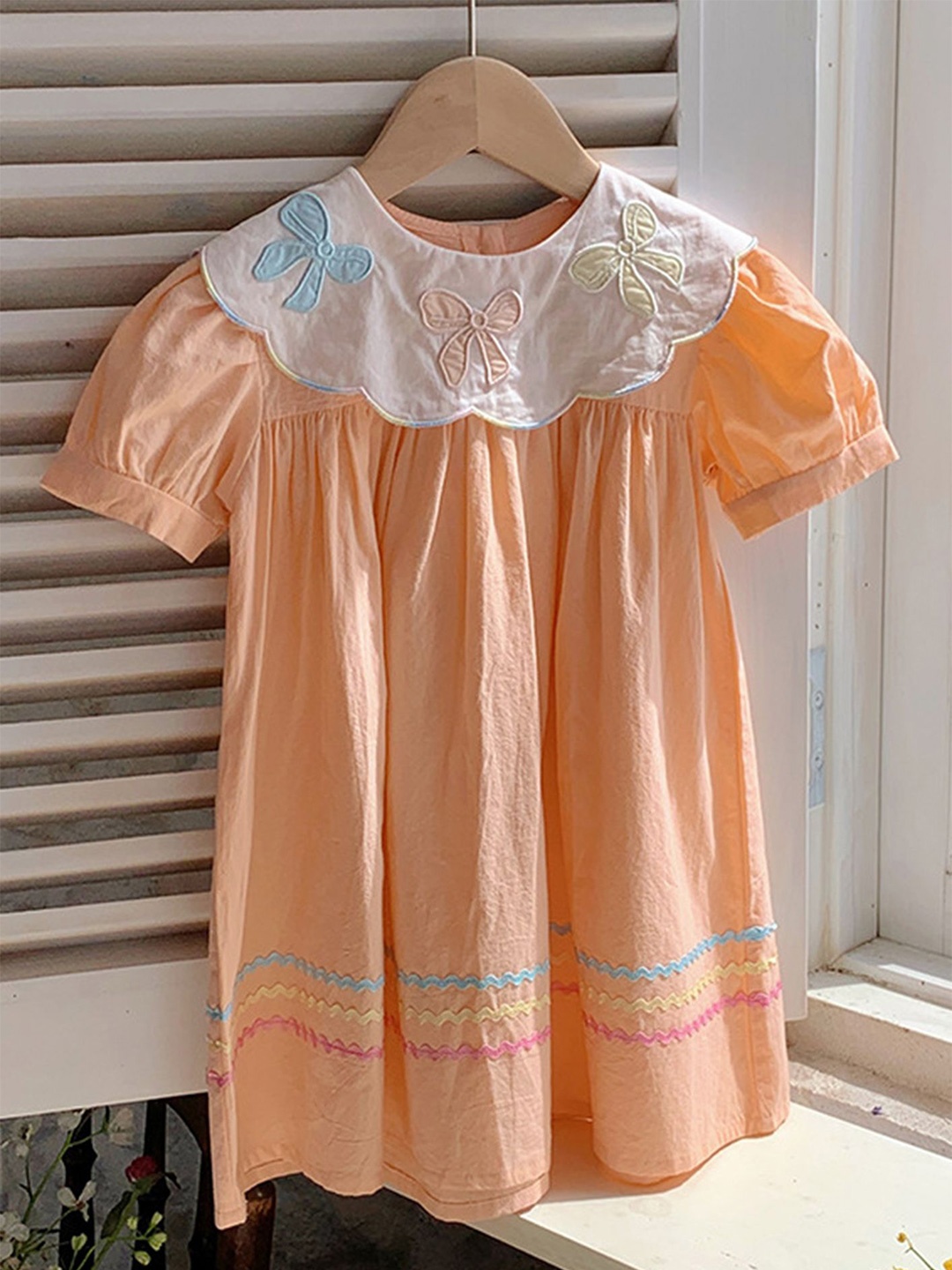 

LULU & SKY Girls Cotton A-Line Dress, Pink