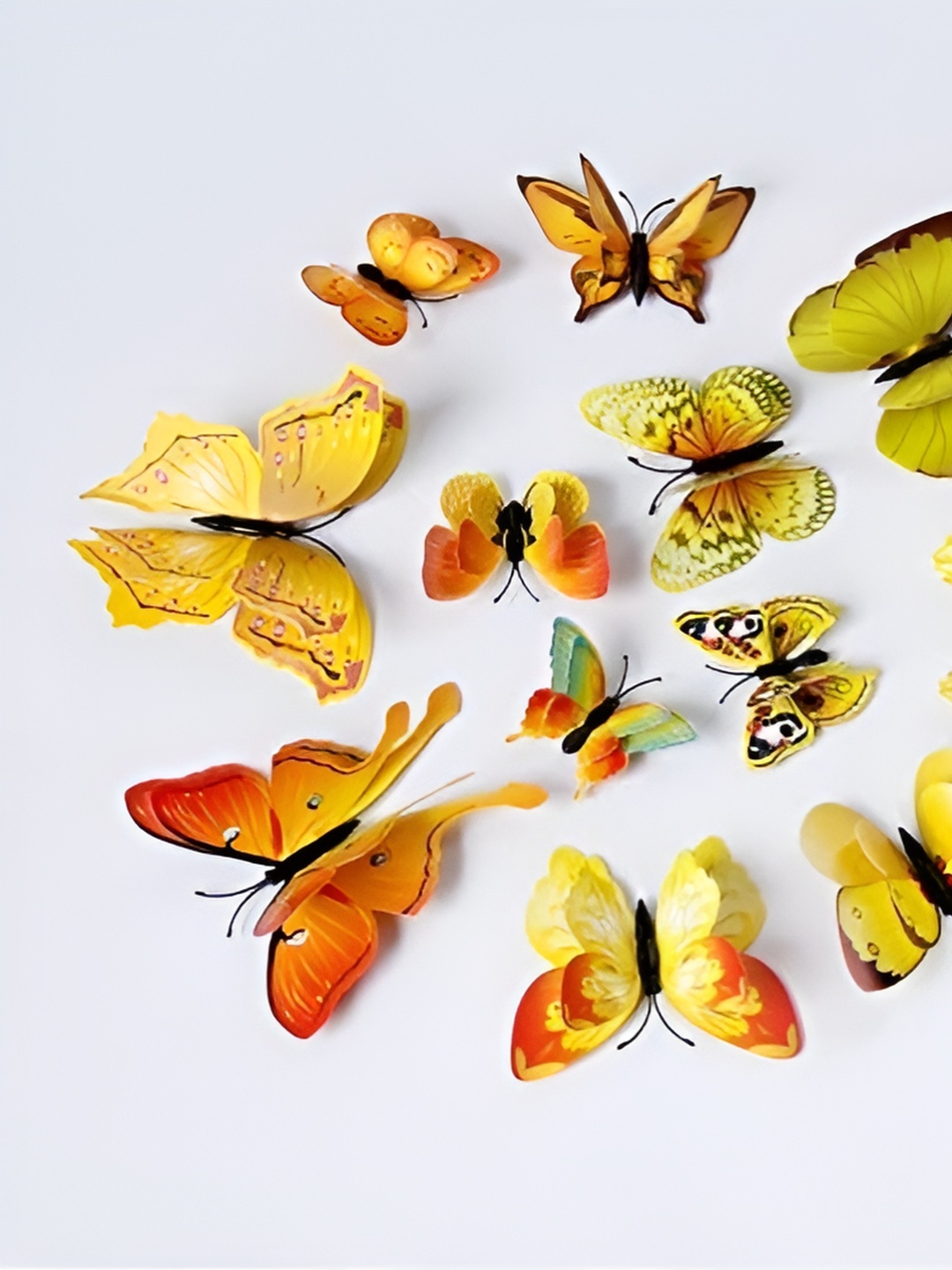 

Asian royal Yellow & Red 12 Pieces Butterfly Wall Stickers