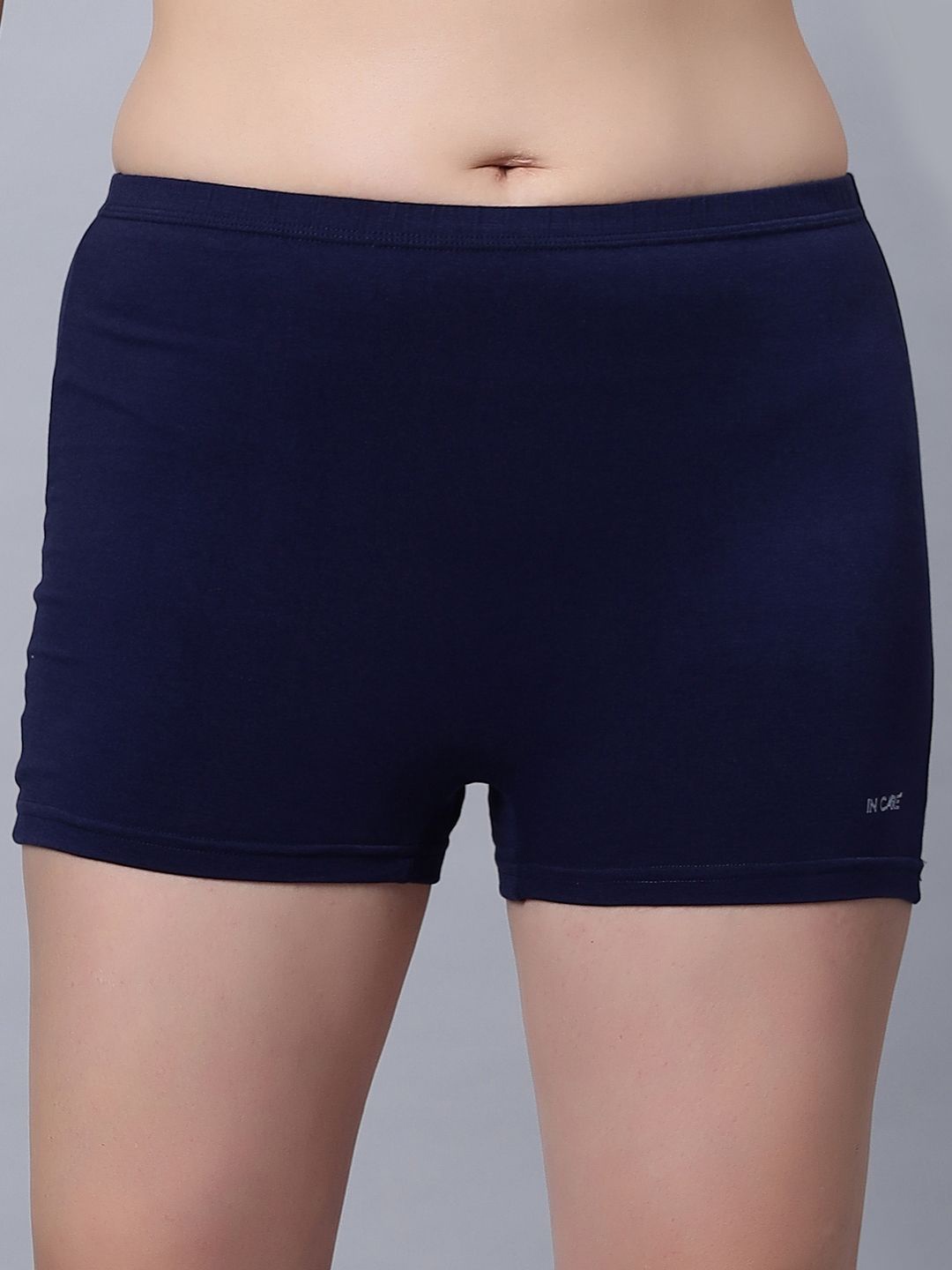 

In Care Pure Cotton Mid-Rise Boy Shorts Briefs ICLG-SELVI02_NBLUE_M, Navy blue