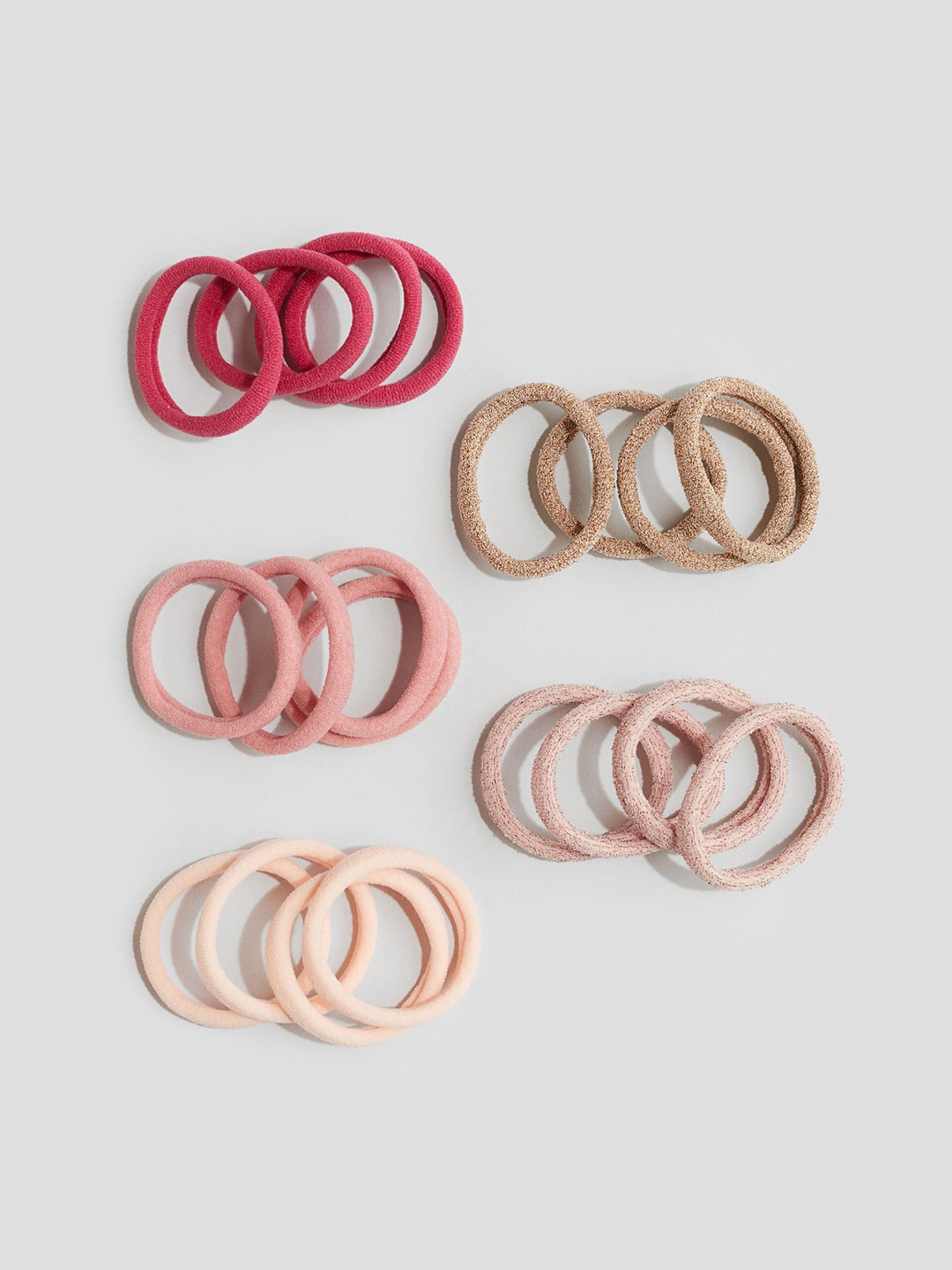 

H&M Girls Pack Of 20 Hair Elastics, Pink