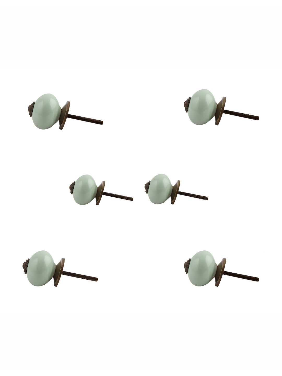 

Indianshelf Grey 6 Pieces Textured Ceramic Knobs