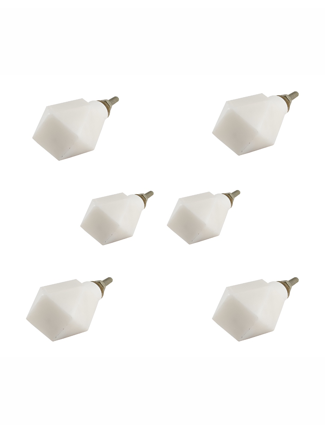 

Indianshelf 6-Pcs White Stone Knobs
