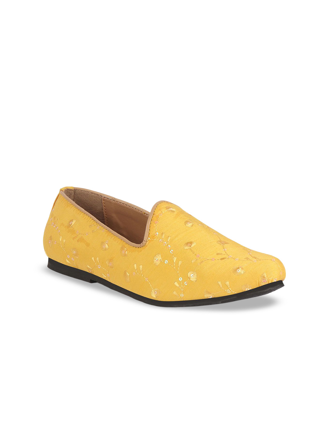 

FAUSTO Boys Round Toe Lightweight Mojaris, Yellow