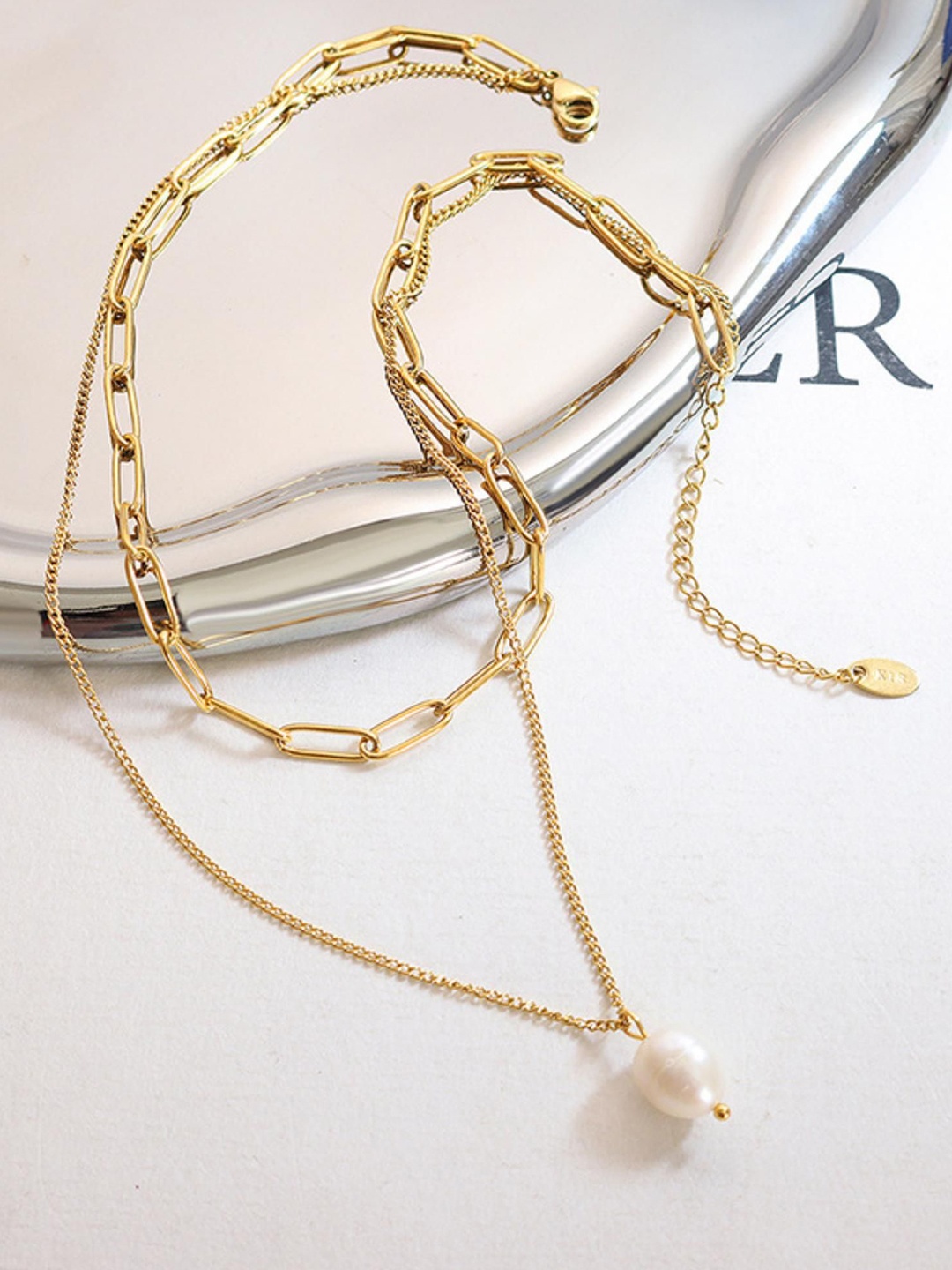 

MYKI Gold-Plated Layered Lovely Stainless Steel Minimal Chain