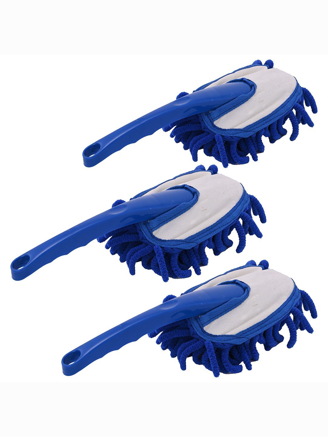 

Kuber Industries Blue 3 Pieces Car & Dusting Cleaning Brush For Home