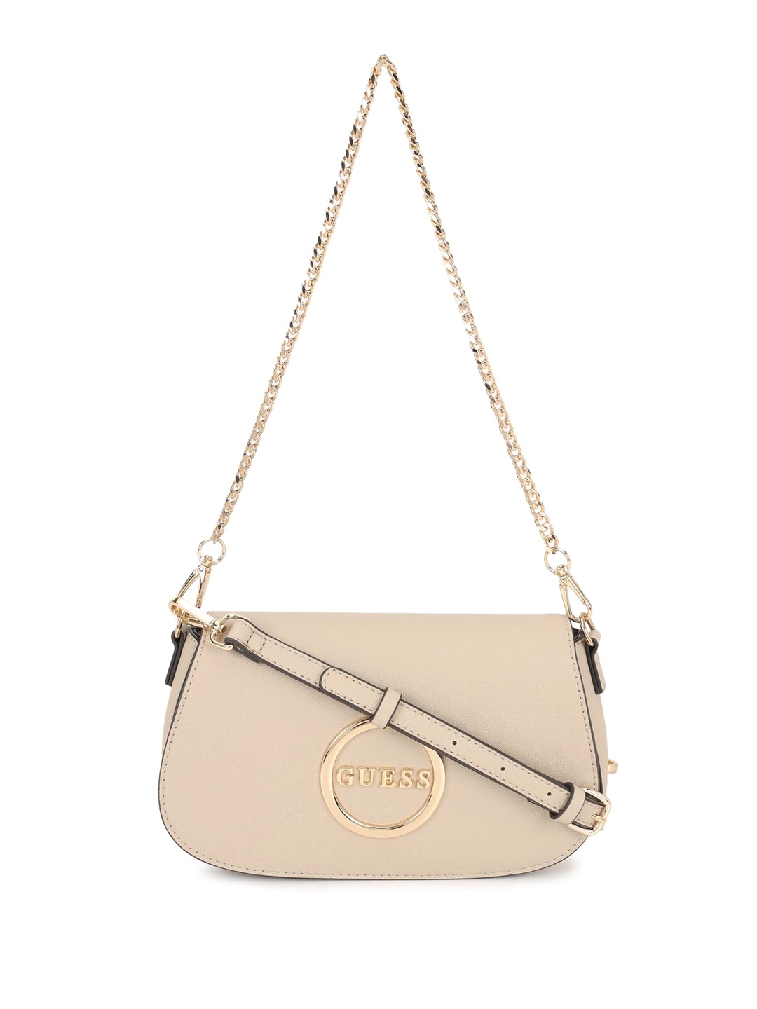 

GUESS Swagger Shoulder Bag with Tasselled, Beige