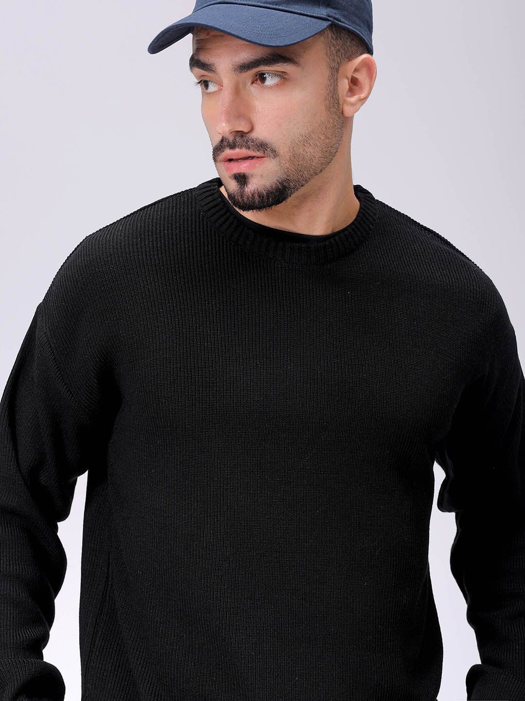 

The Indian Garage Co Men Longline Pullover, Black