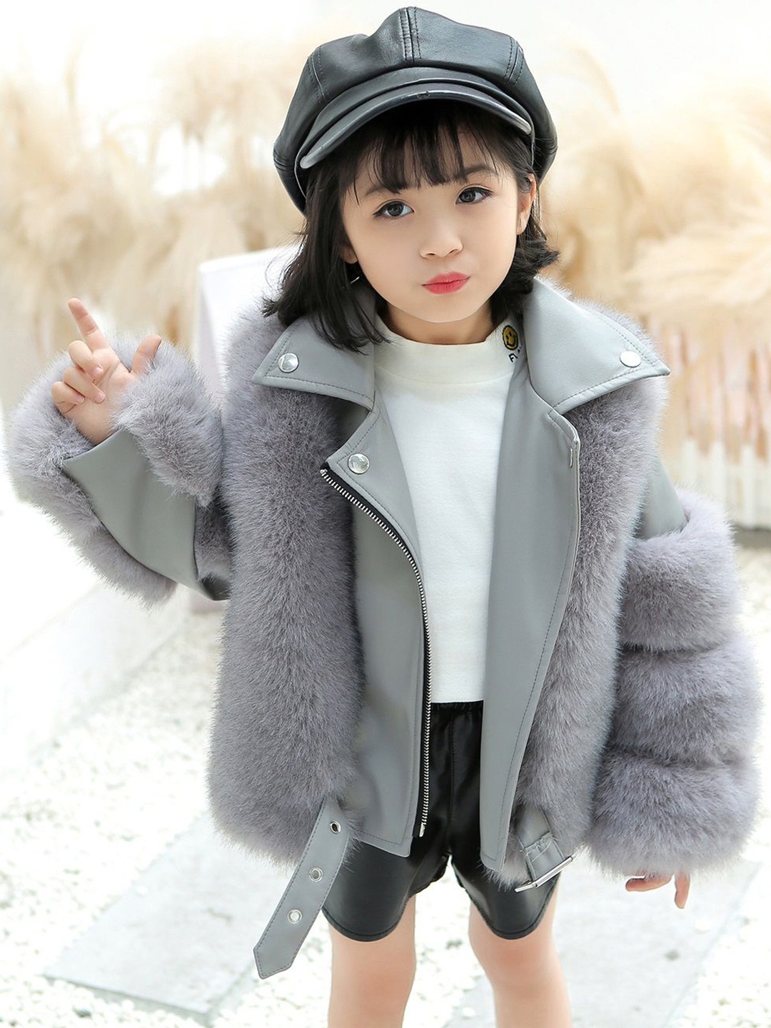 

Xsole Kids Long Sleeved Over Coat, Grey