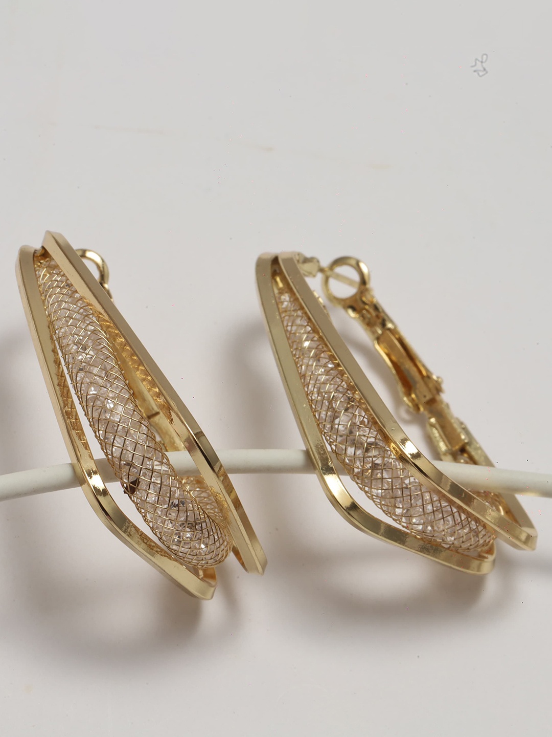 

Maansh Contemporary Half Hoop Earrings, Gold