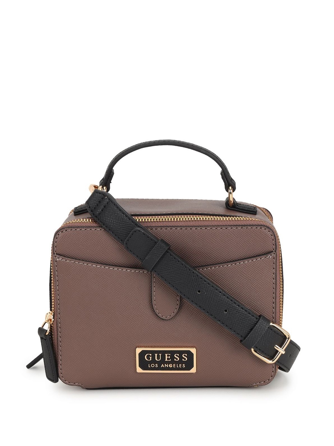 

GUESS Textured Structured Shoulder Bag, Taupe
