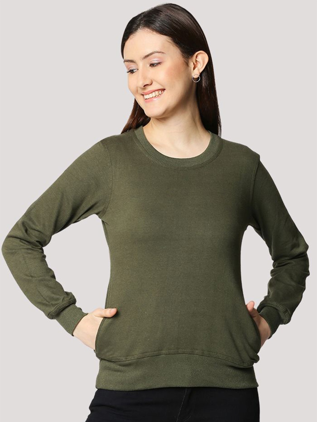 

Wear Your Opinion Women Sweatshirt, Olive