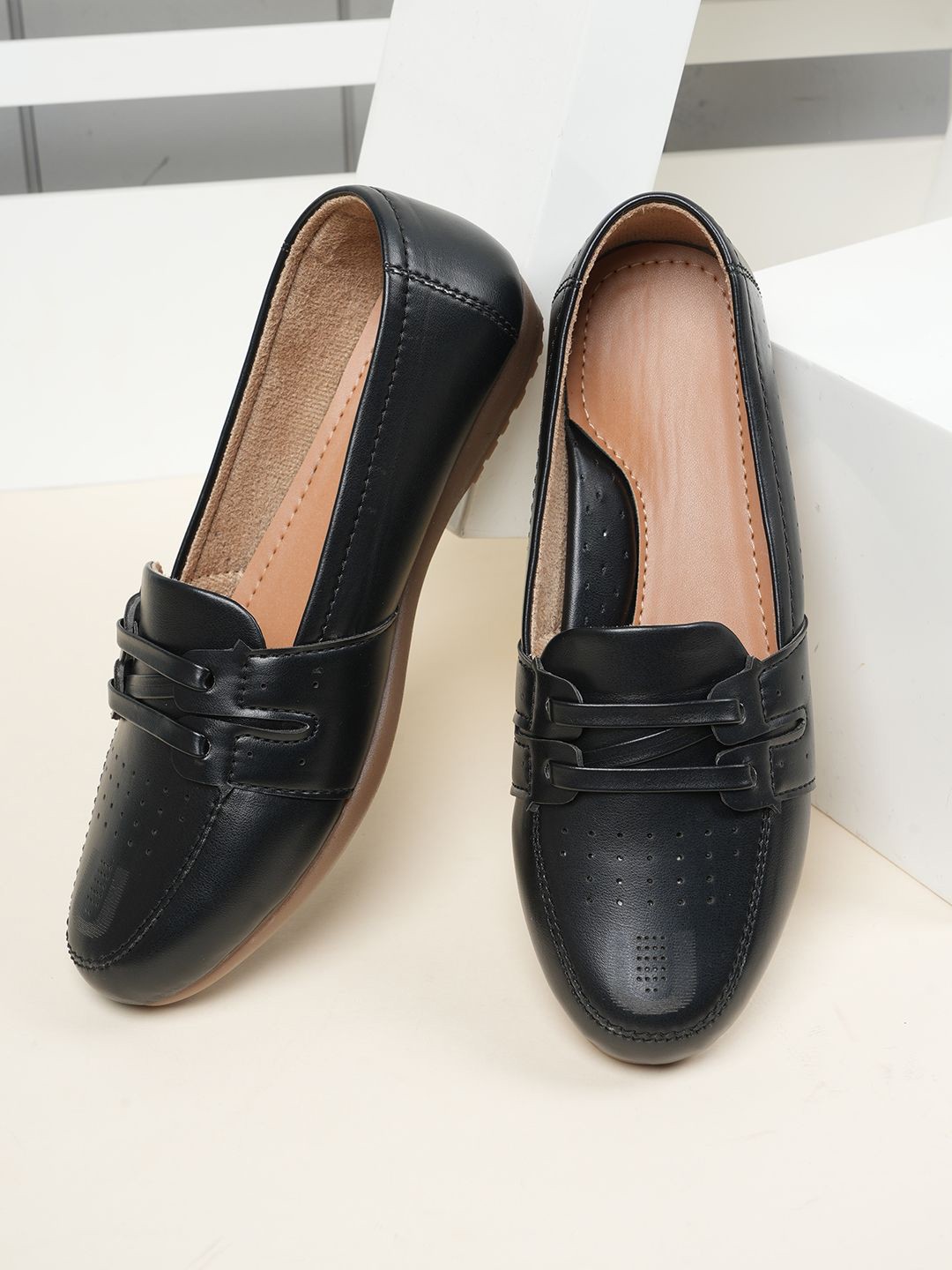 

Style Shoes Women Ballerinas with Bows Flats, Black