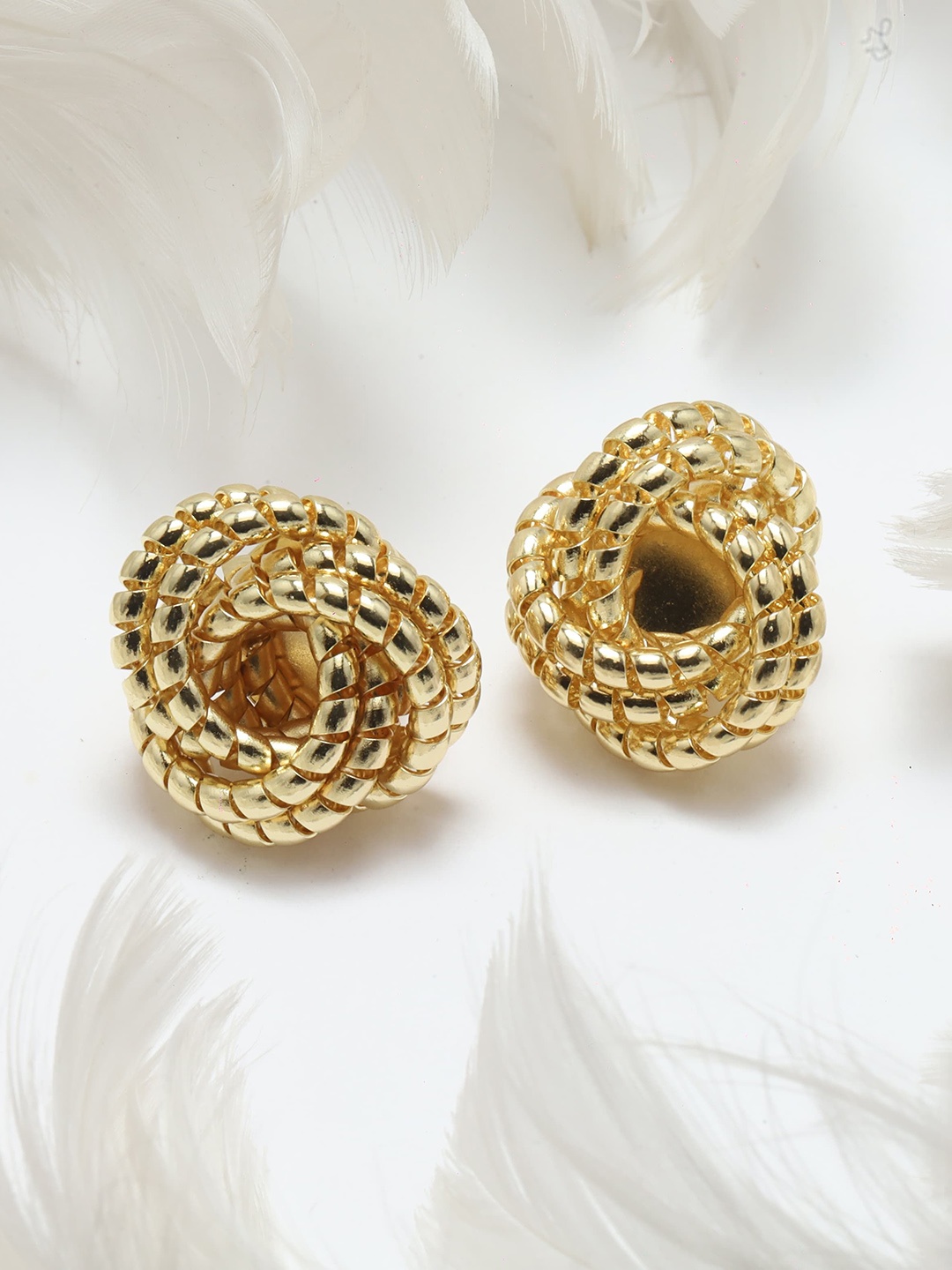 

Maansh Gold-Plated Contemporary Studs
